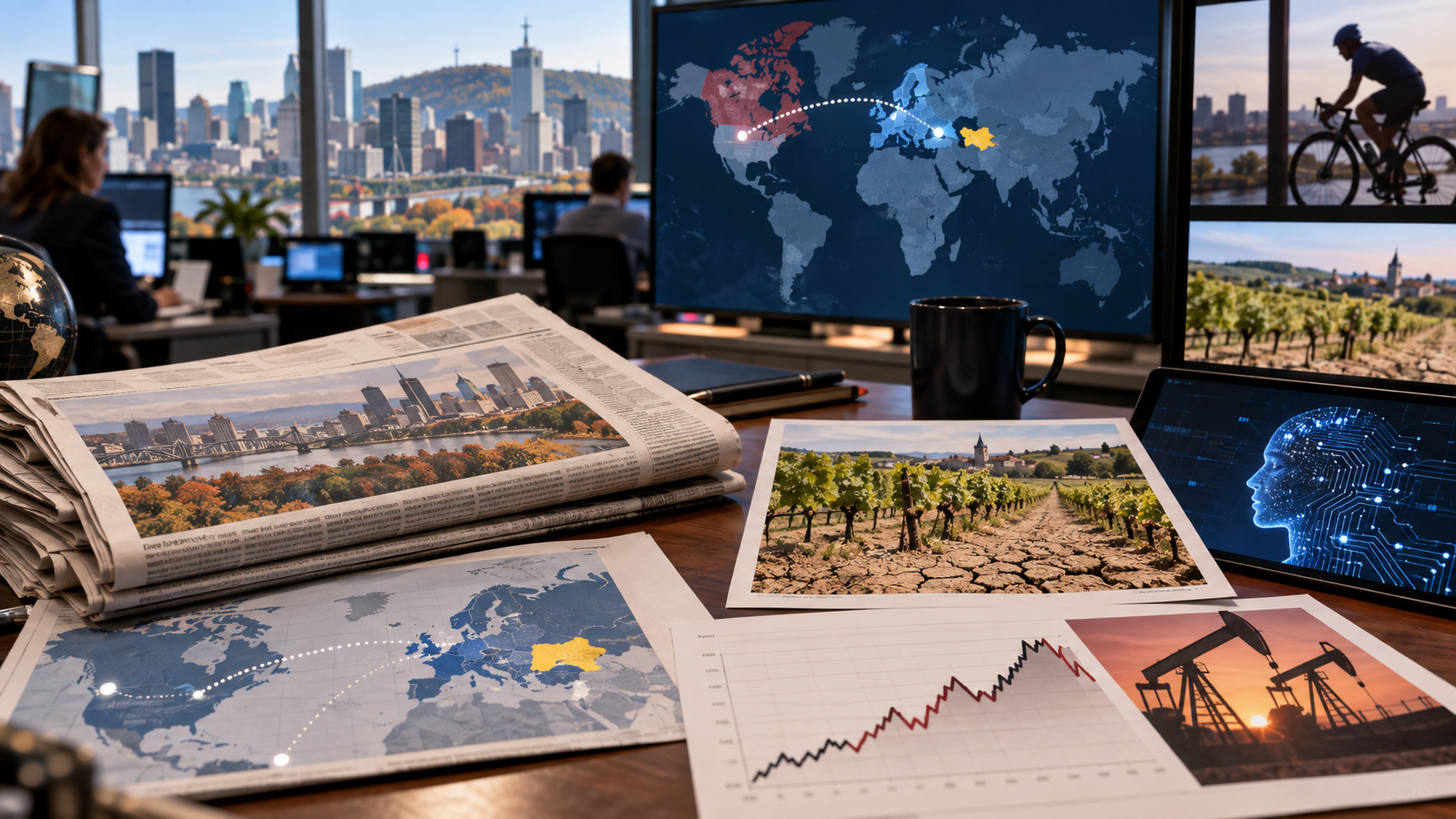 Canada–Europe, Ukraine, pétrole et IA : les grands dossiers du 14 septembre