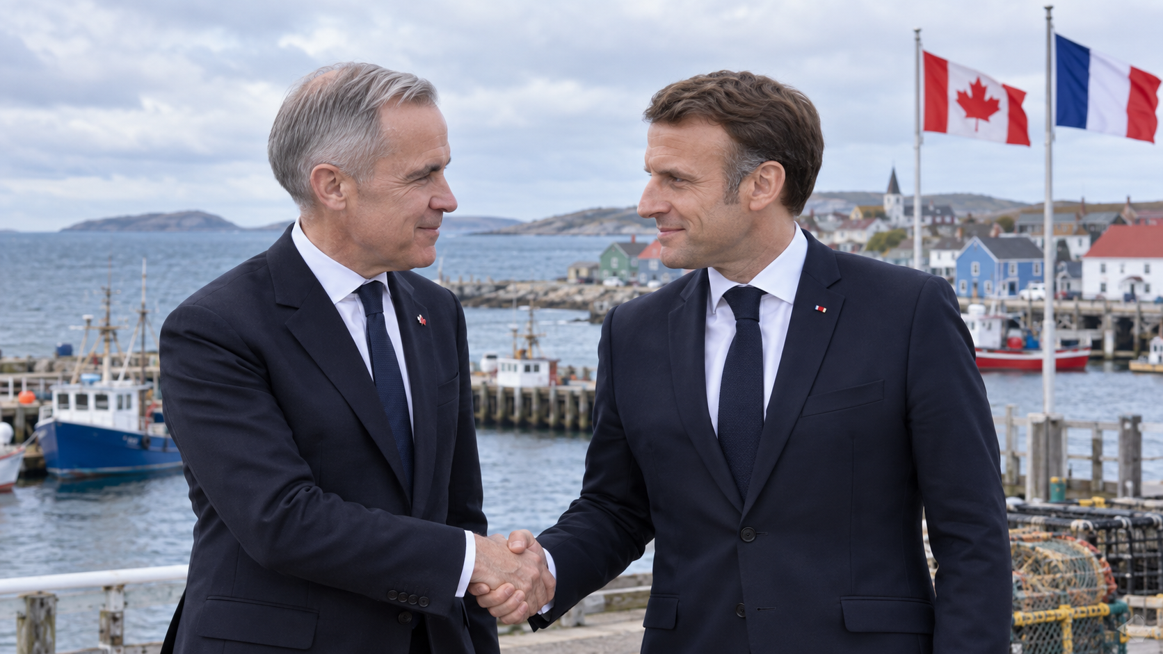 Canada–France : Carney et Macron se rencontrent à Saint-Pierre-et-Miquelon