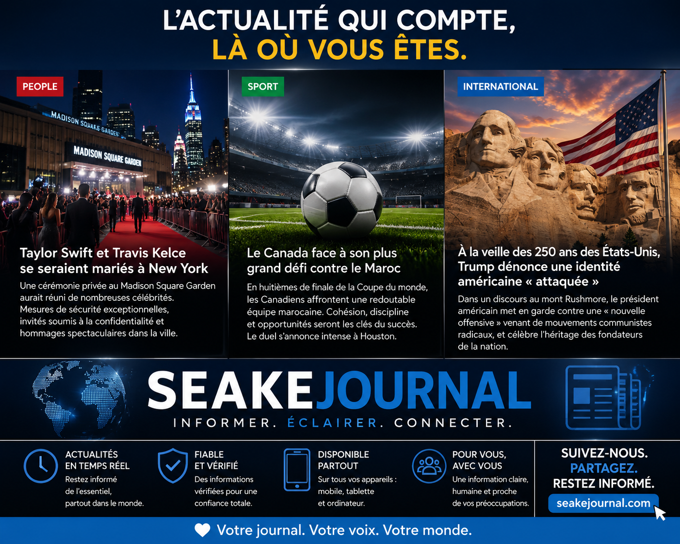 L’actualité qui compte, là où vous êtes